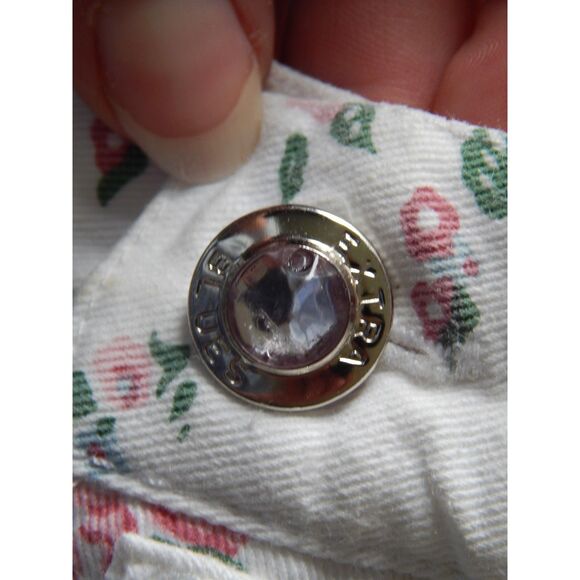 EXTRA BLUES women's size 1 vintage floral denim skirt & XS crop top tank set - Picture 10 of 16